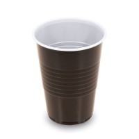 Műanyag pohár 0,15L barna
