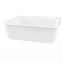 Műanyag szögletes alj fehér 750ml mikrózható