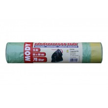 PE szemetes zárószalagos 70 l/15 db